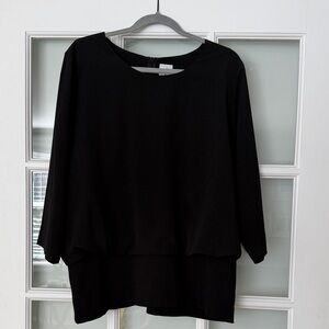 CAbi Classic Black Blouse